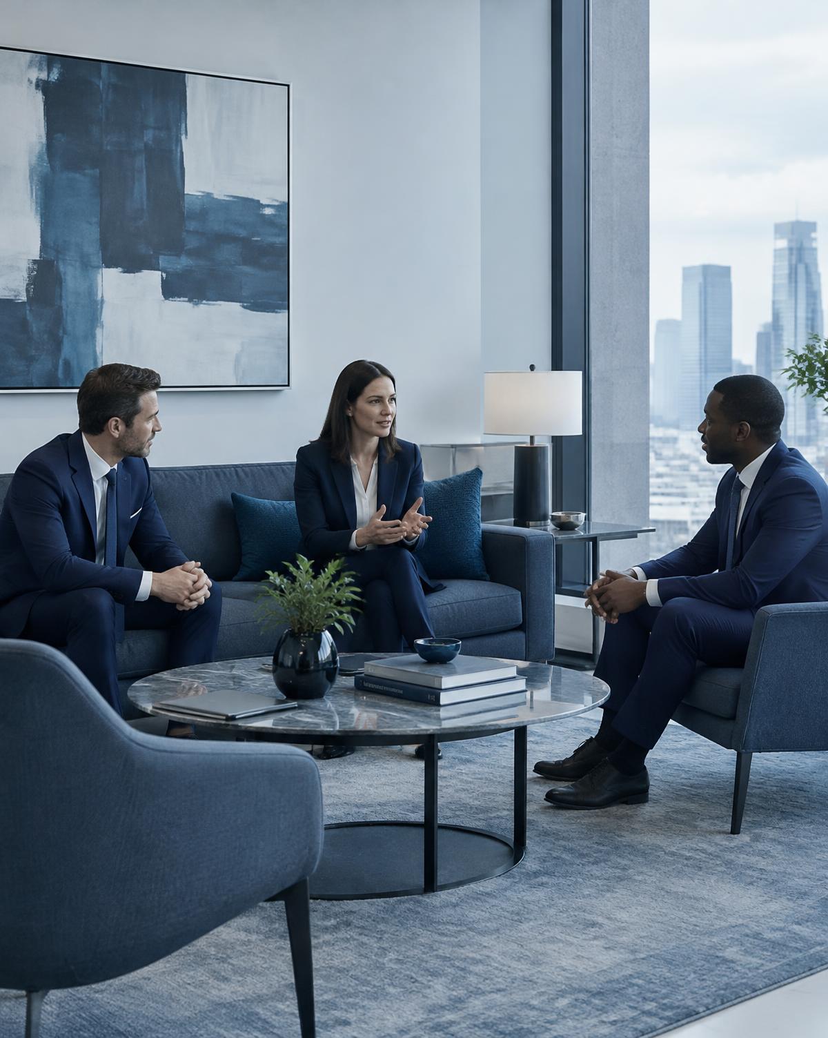 Business professionals meeting